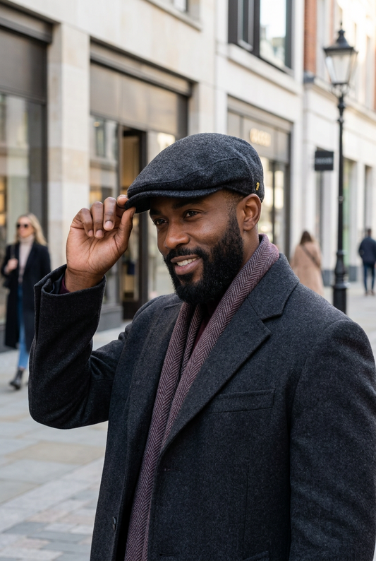 Charcoal Irish Tweed Trinity Cap