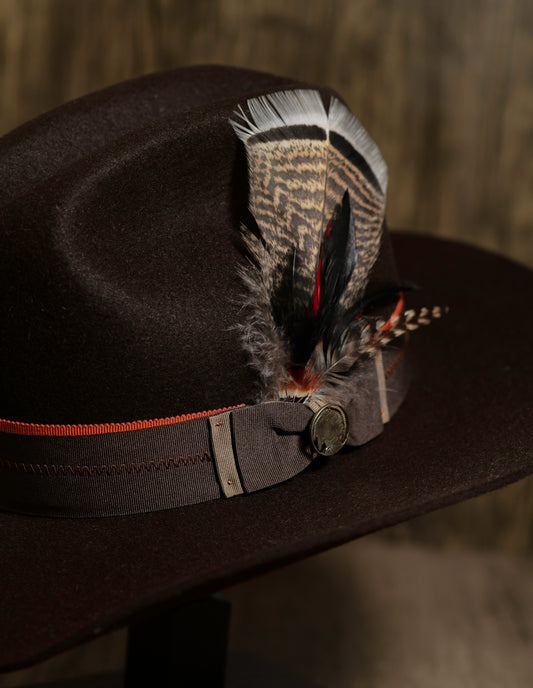 Dark Brown Rabbit Fur Cowboy hat