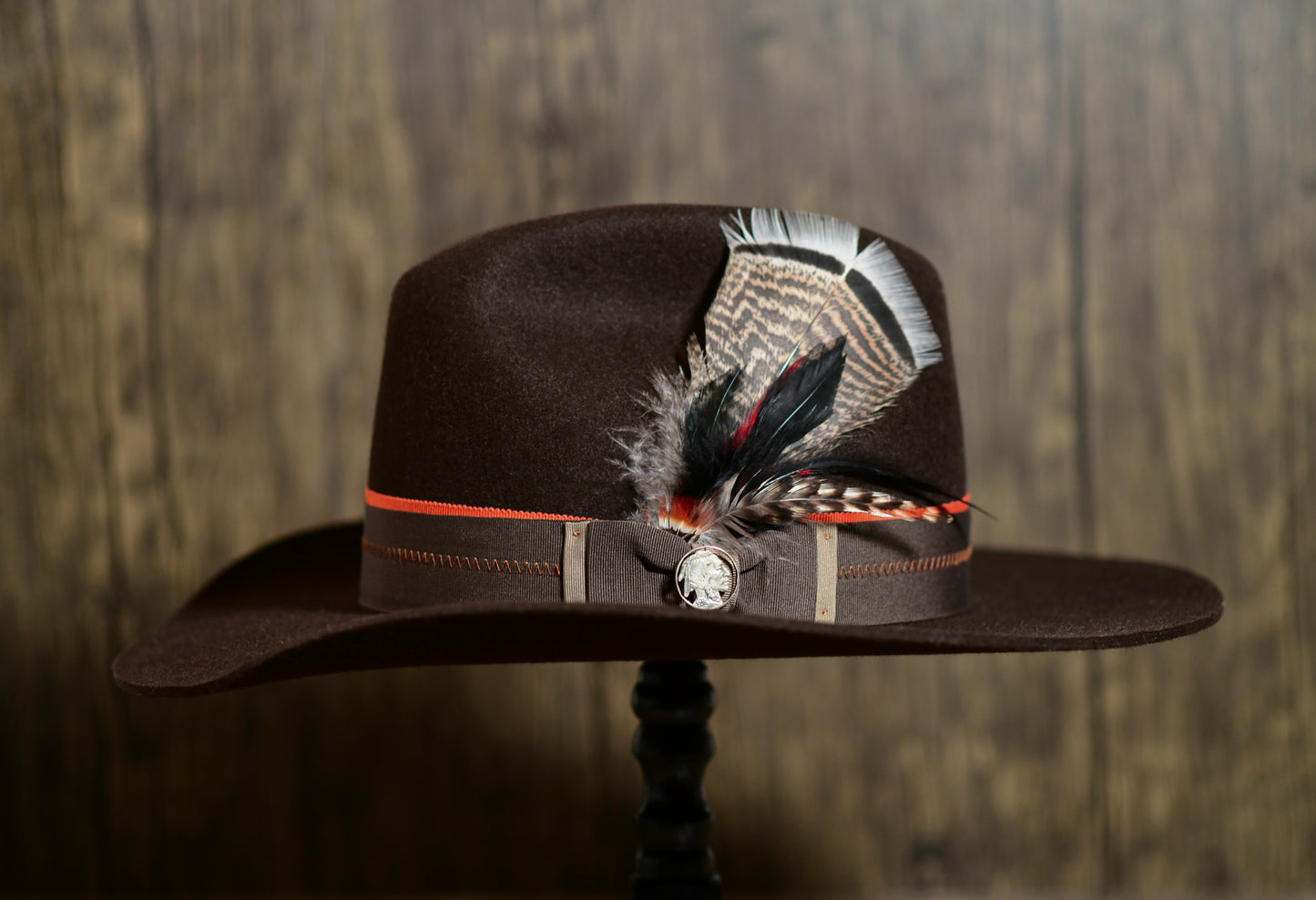 Dark Brown Rabbit Fur Cowboy hat