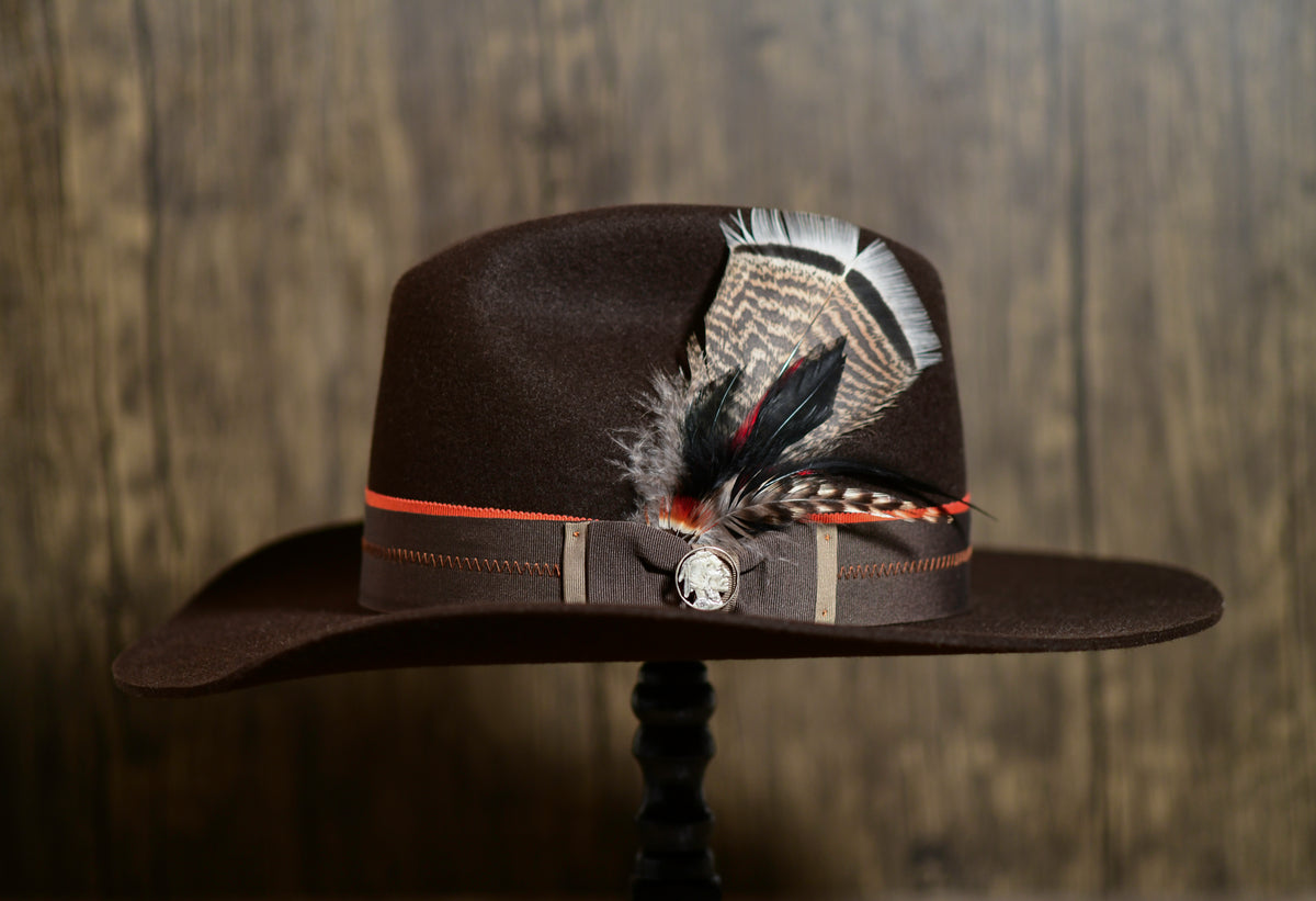 Dark Brown Rabbit Fur Cowboy hat