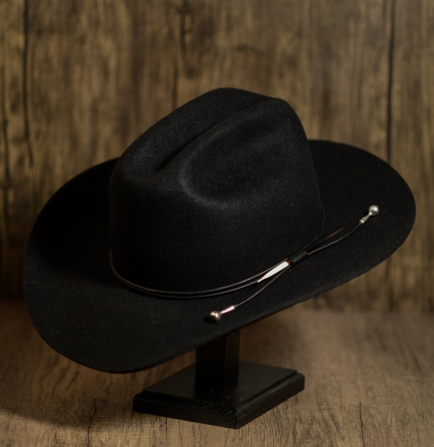 Black Rabbit Fur Felt Cowboy Hat
