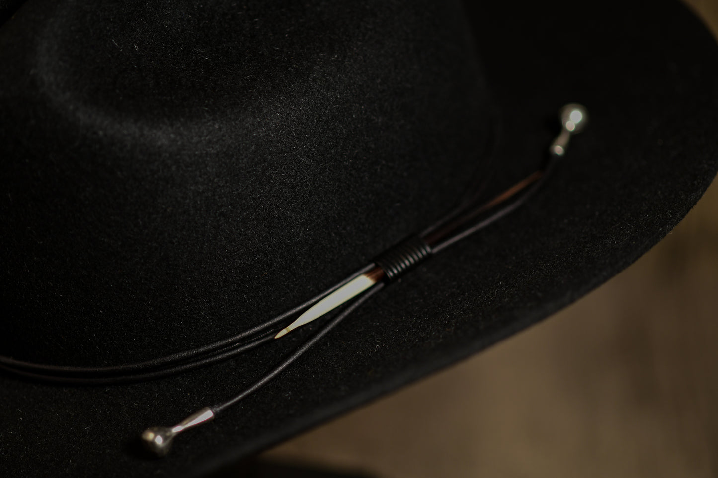 Black Rabbit Fur Felt Cowboy Hat