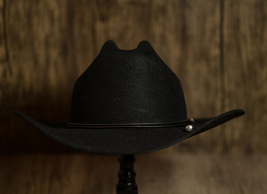 Black Rabbit Fur Felt Cowboy Hat