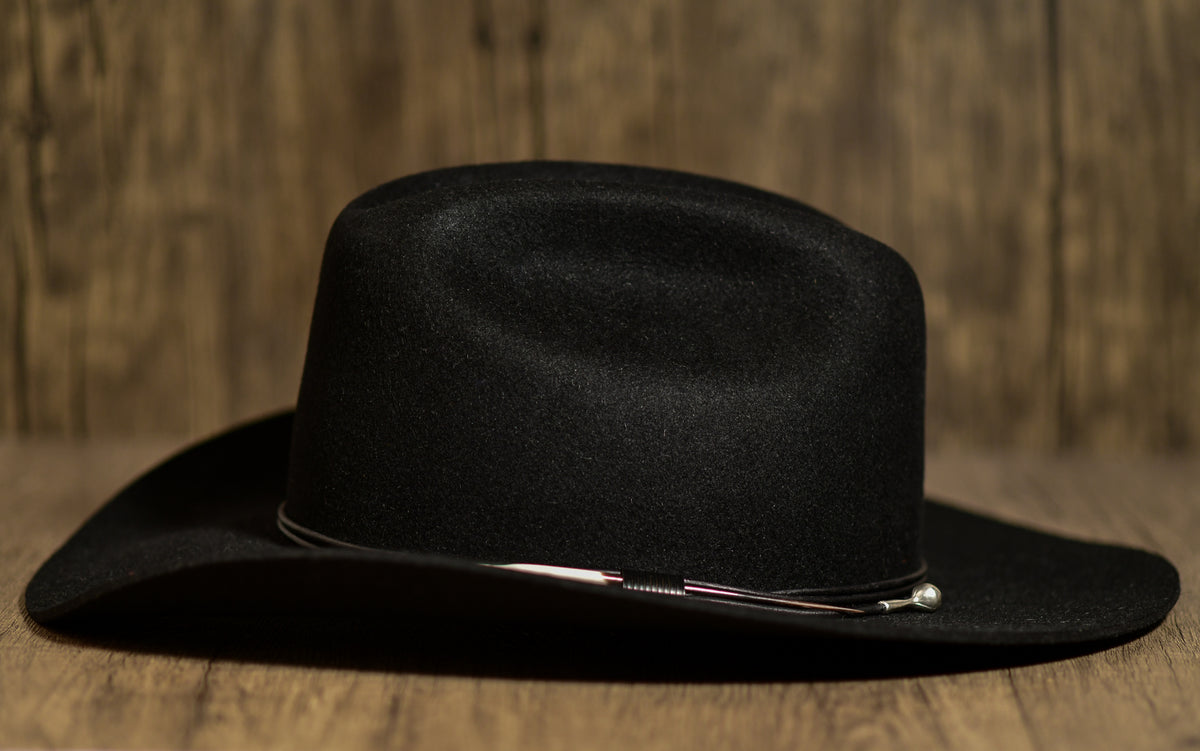 Black Western Weight Fur Felt Cowboy Hat