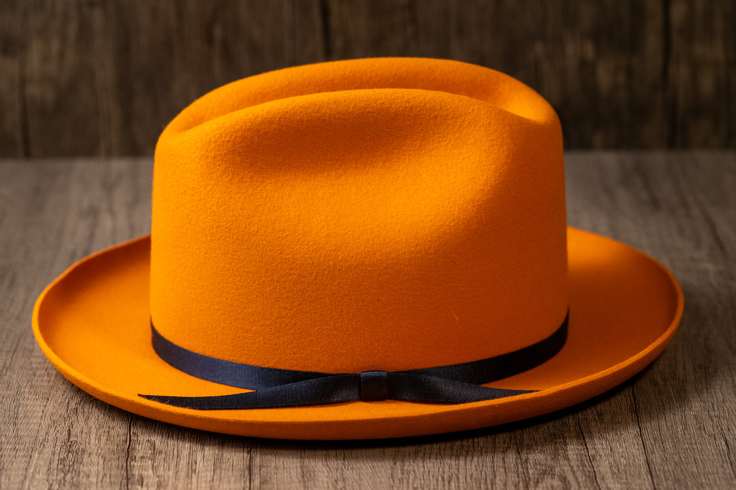 Orange Rabbit Fur Fedora