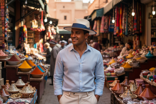 Natural Panama Straw Fedora