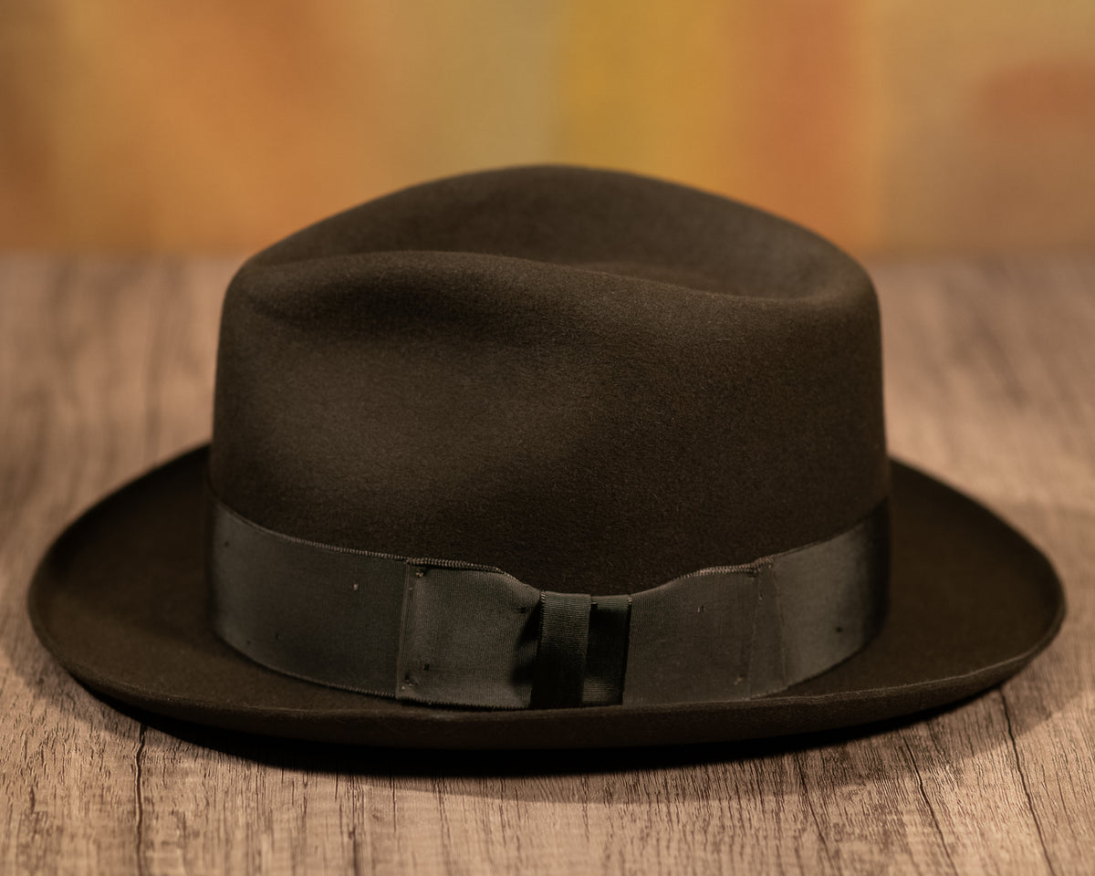 Olive Beaver Fur Fedora