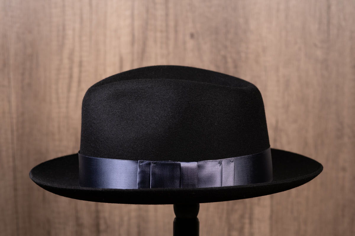 Black Western Weight Rabbit Fur Fedora