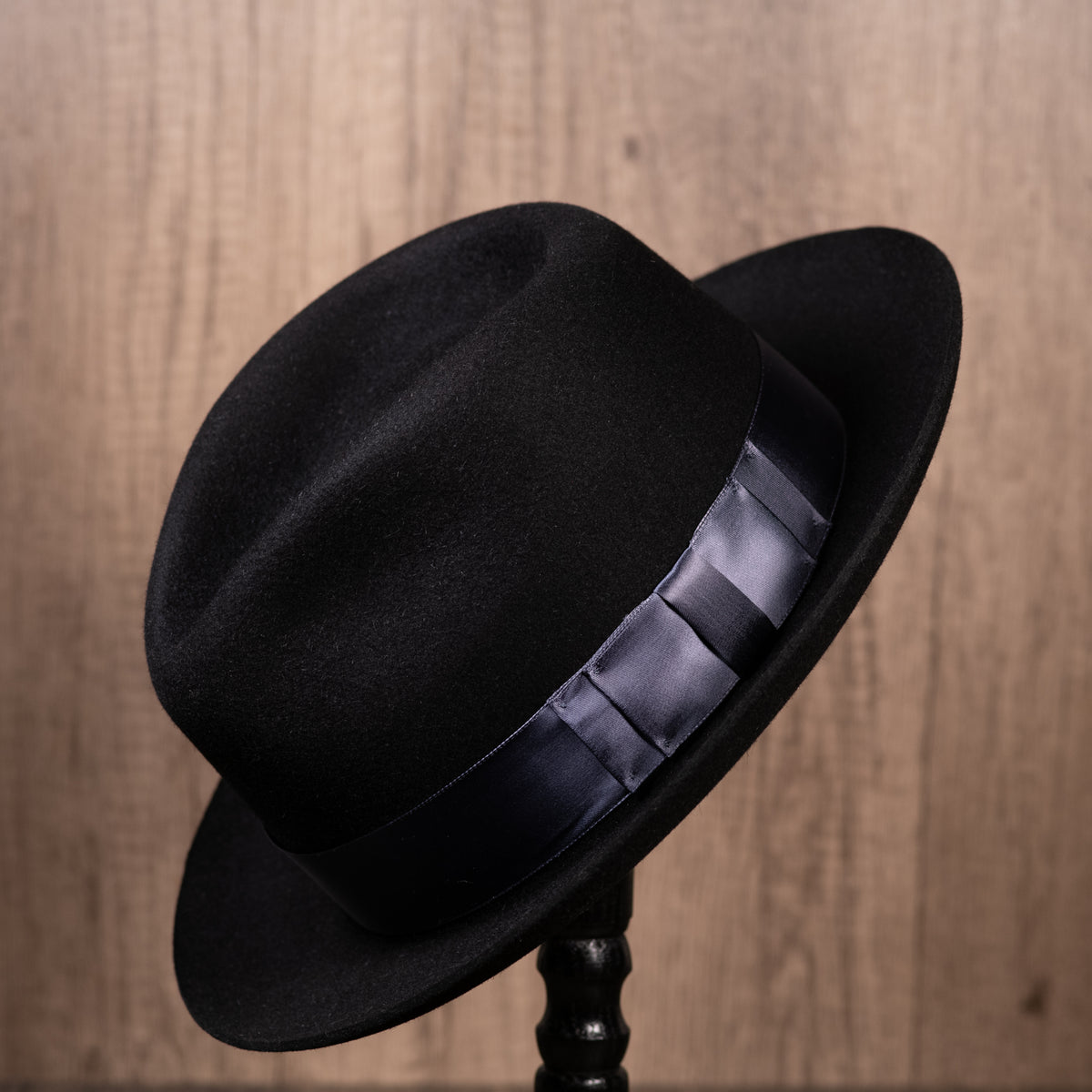 Black Western Weight Rabbit Fur Fedora