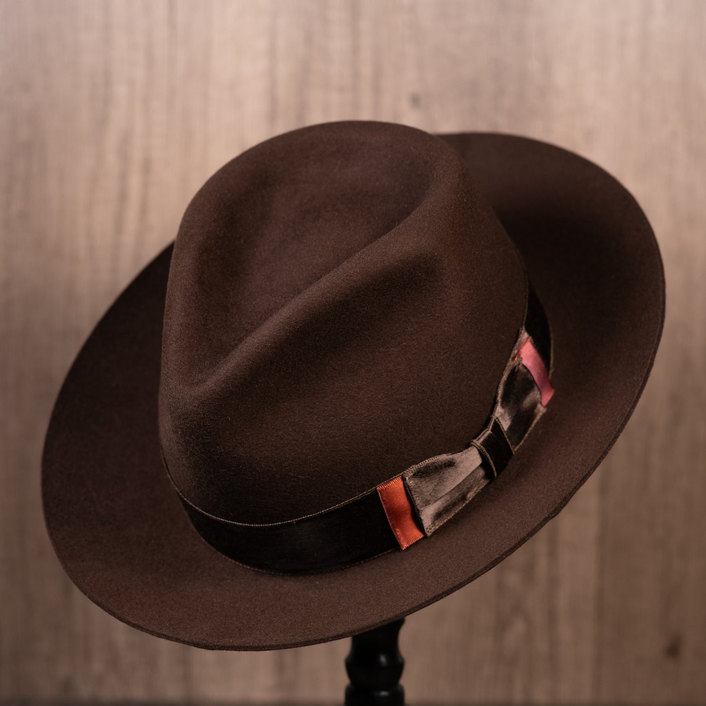 Dark Brown Beaver Fur Fedora