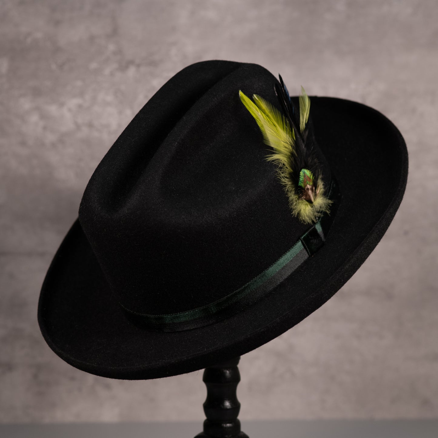 Black Rabbit Fur Fedora