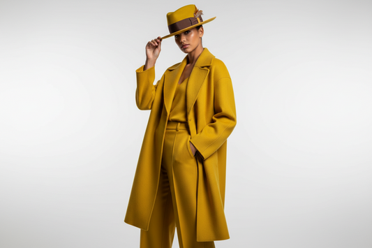 Mustard Rabbit Fur Fedora