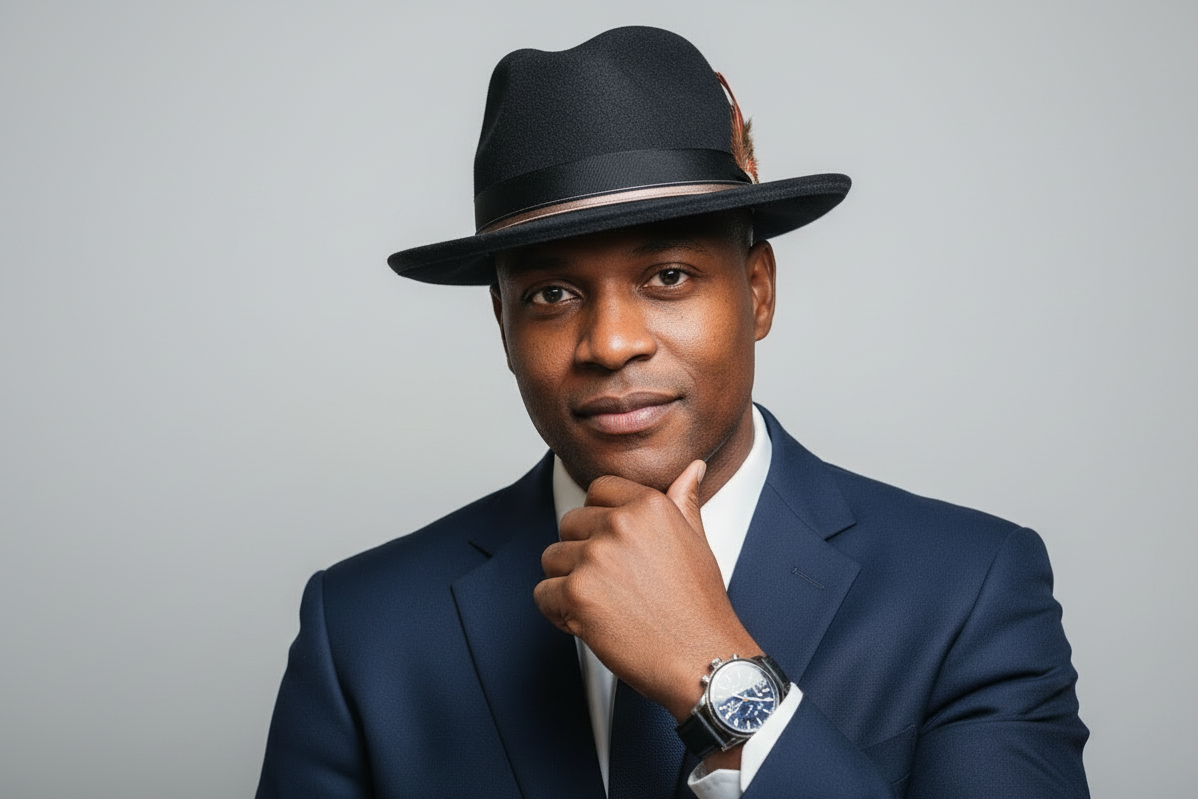 Black Western Weight Rabbit Fur Fedora