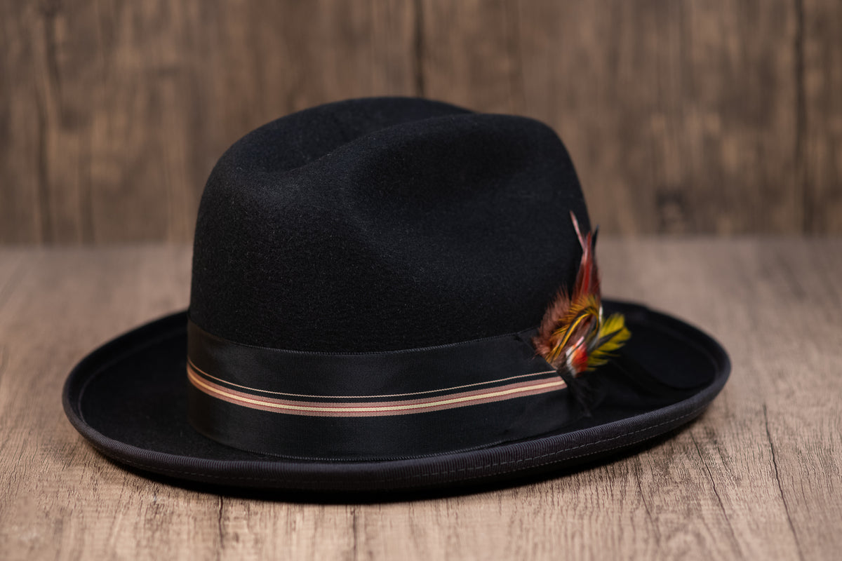 Black Western Weight Rabbit Fur Fedora