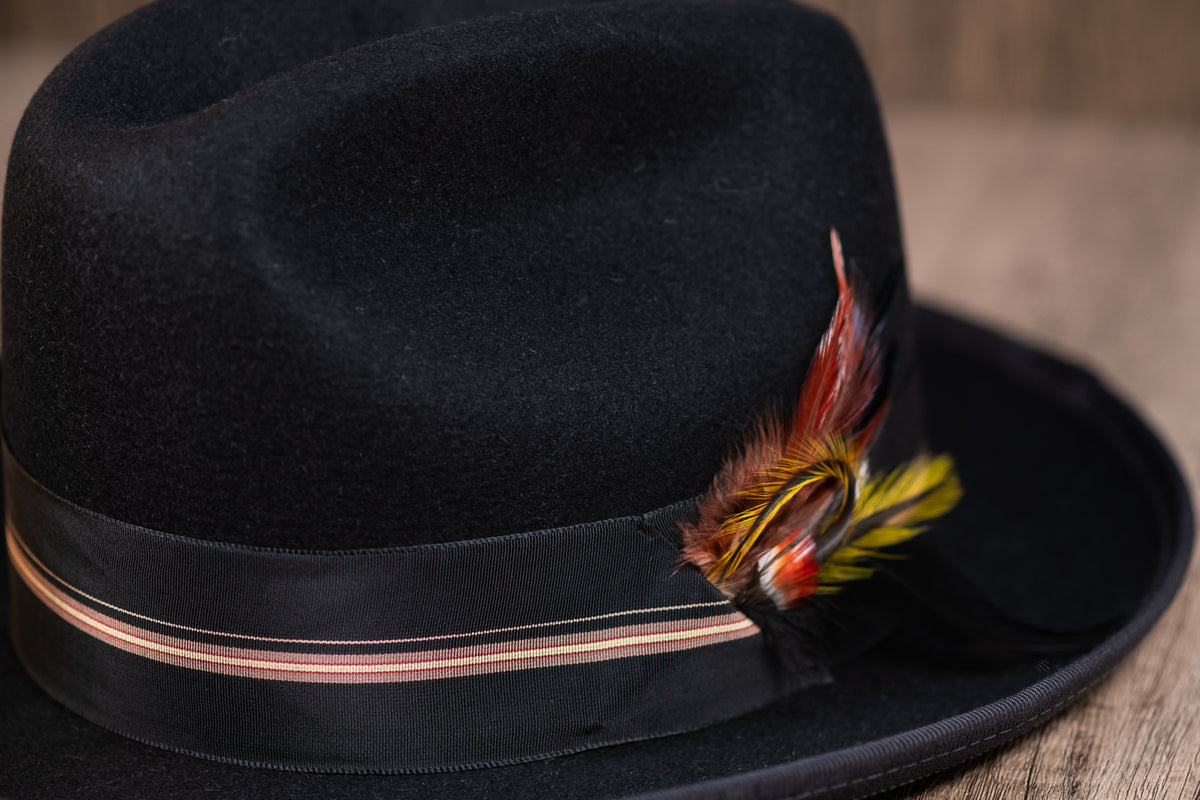 Black Western Weight Rabbit Fur Fedora