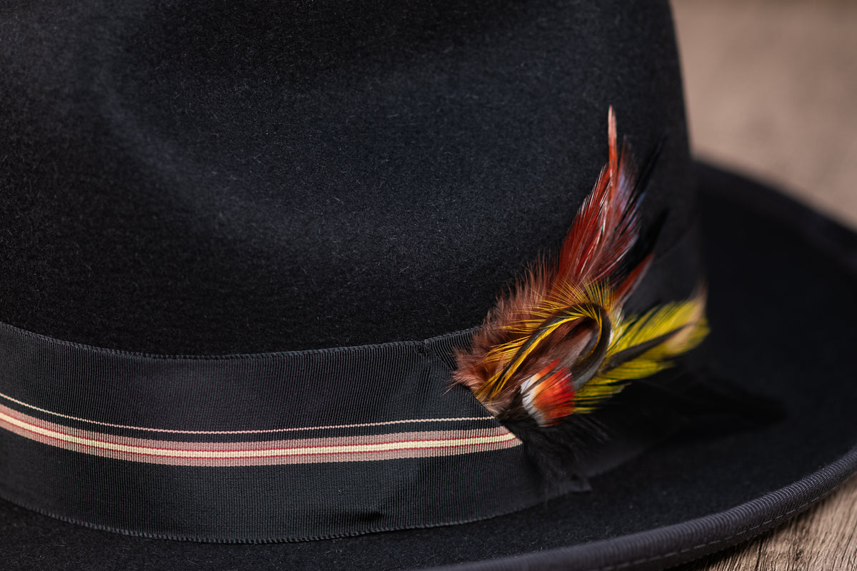 Black Western Weight Rabbit Fur Fedora