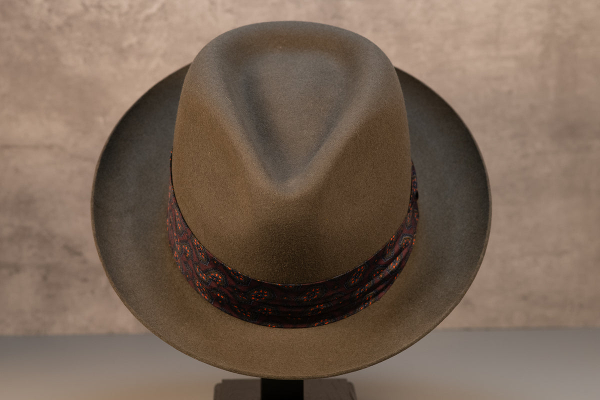 Dark Grey Teardrop Rabbit Felt Fedora