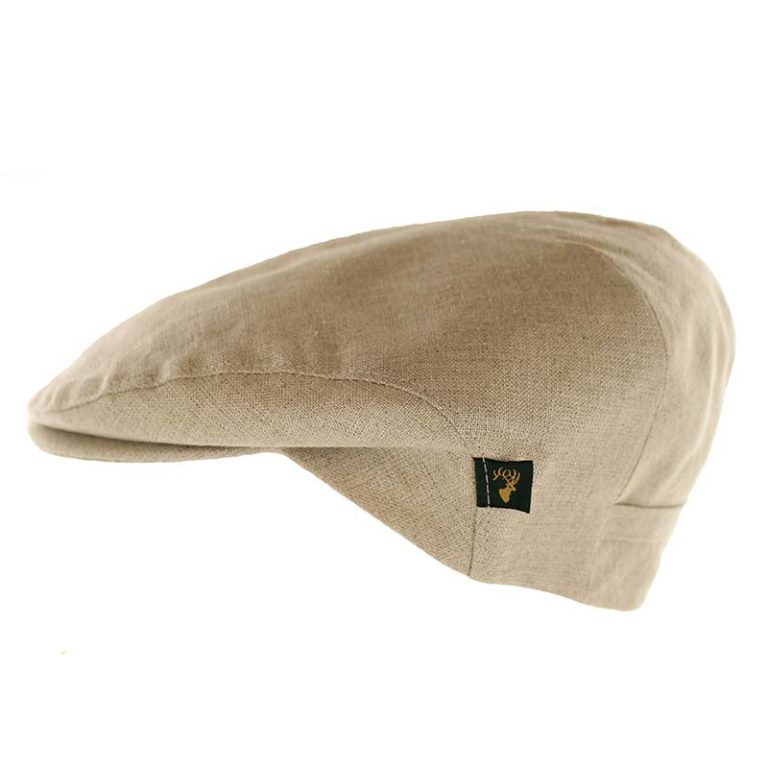 Natural Trinity Linen Cap by Mucros Weavers