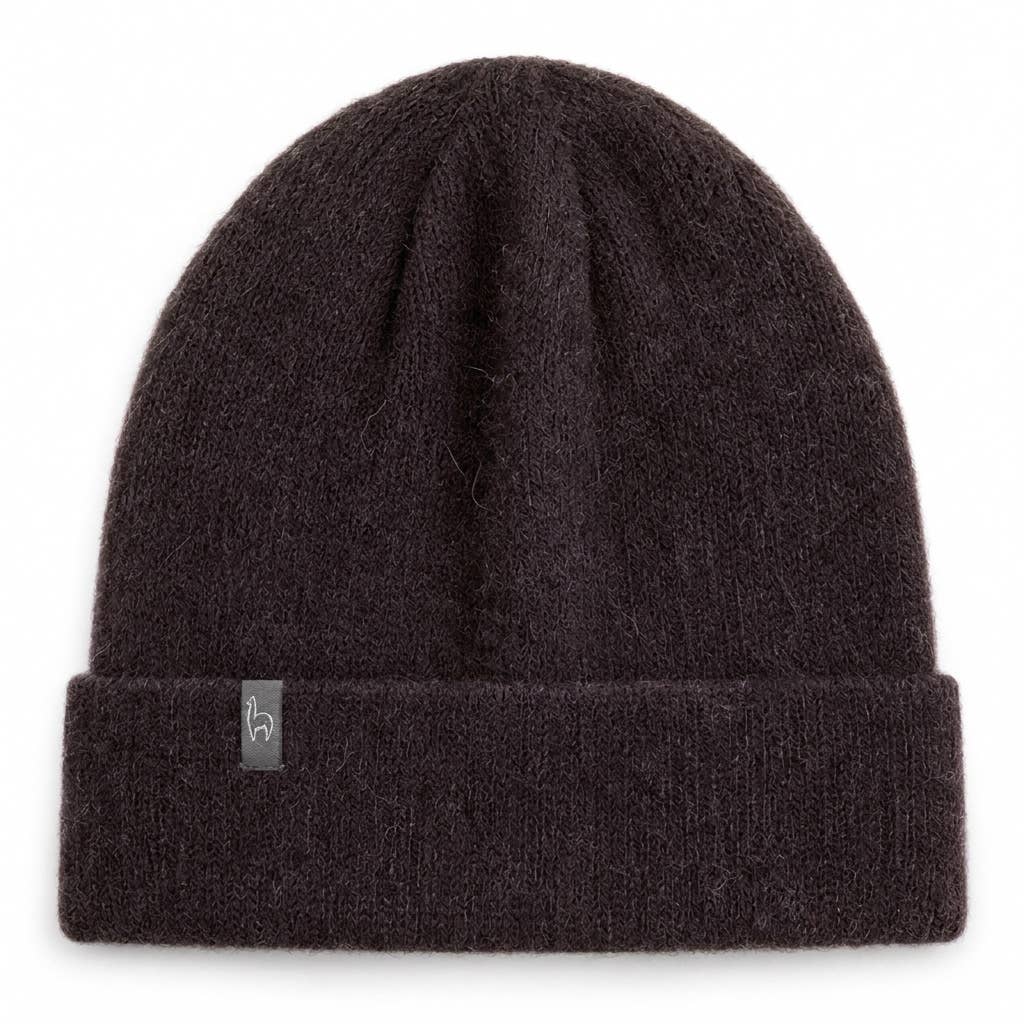 Brushed Alpaca Beanie - Blackberry