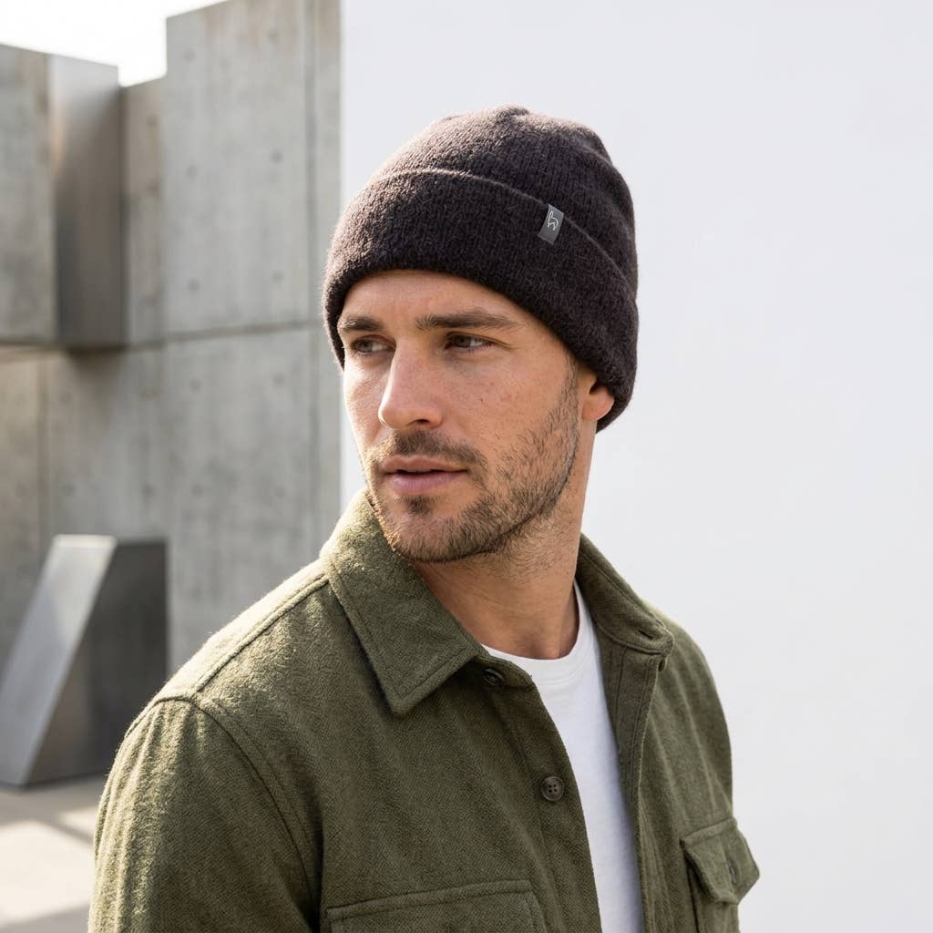 Brushed Alpaca Beanie - Blackberry