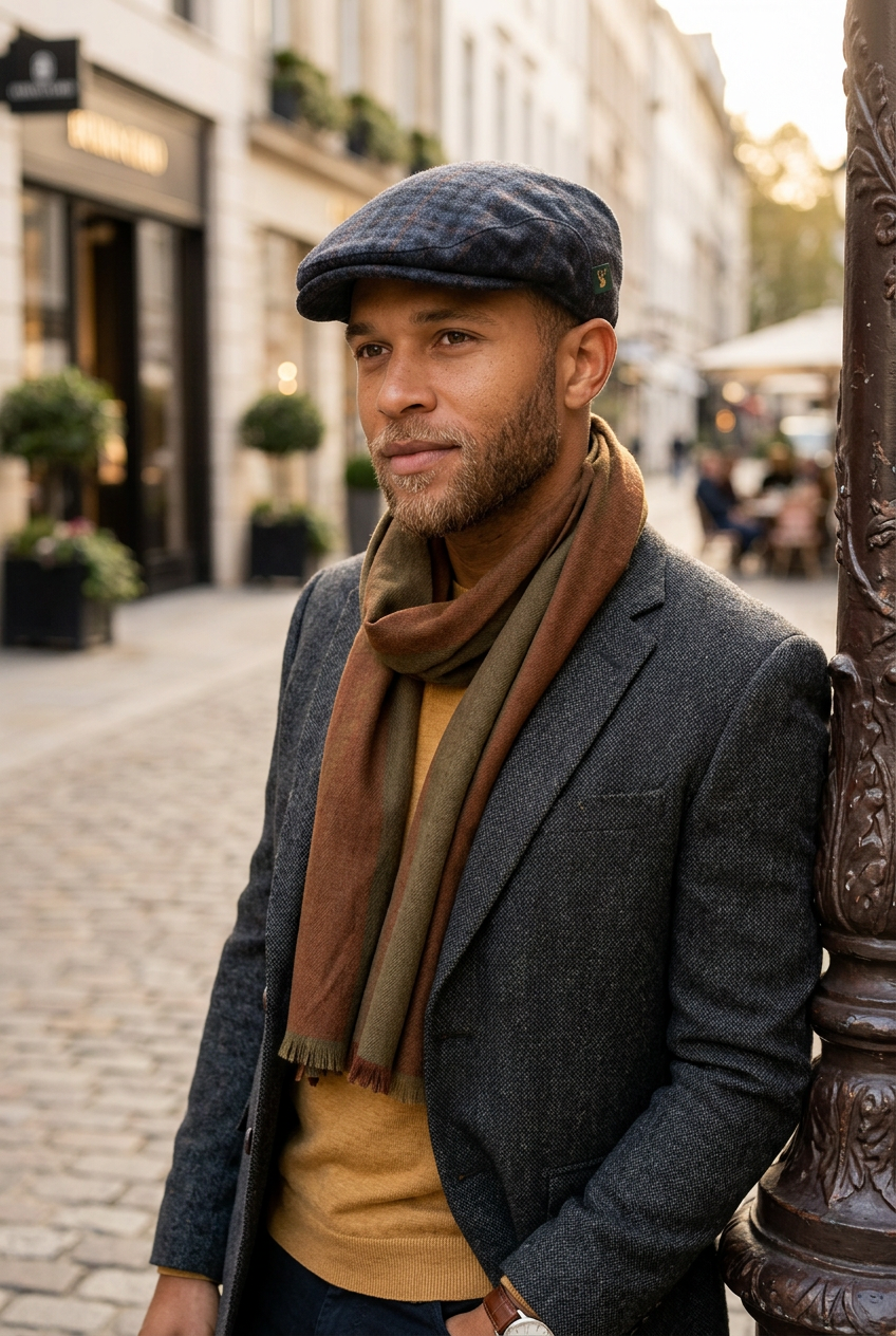 Navy Irish Tweed Trinity Cap