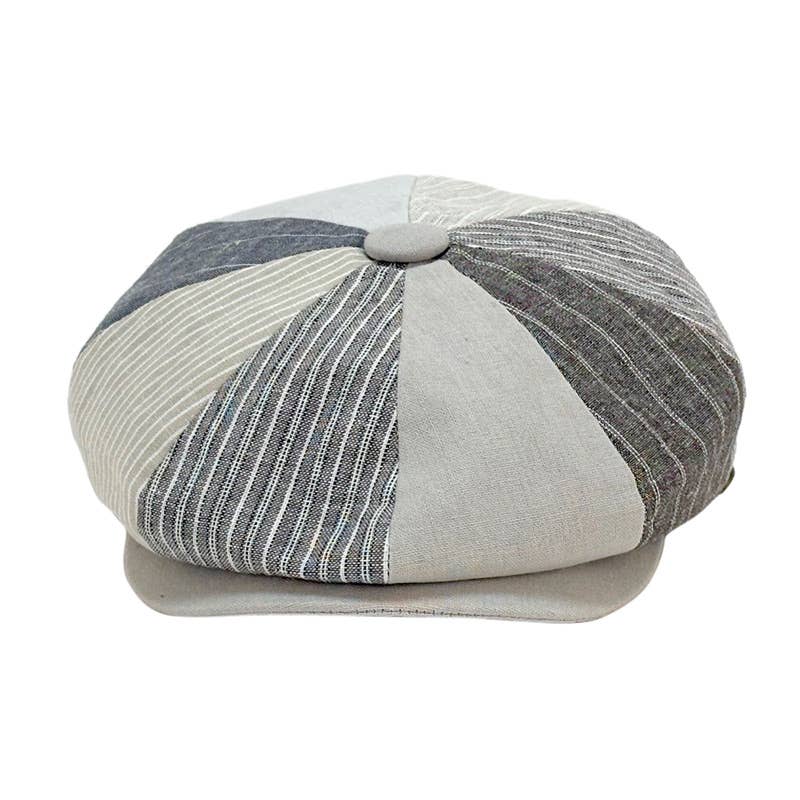 Grey Patch Work Newsboy Cap by Epoch Hat Co