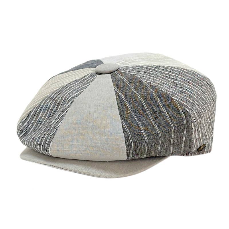 Grey Patch Work Newsboy Cap by Epoch Hat Co