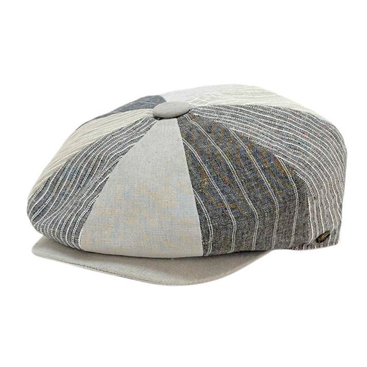 Grey Patch Work Newsboy Cap by Epoch Hat Co