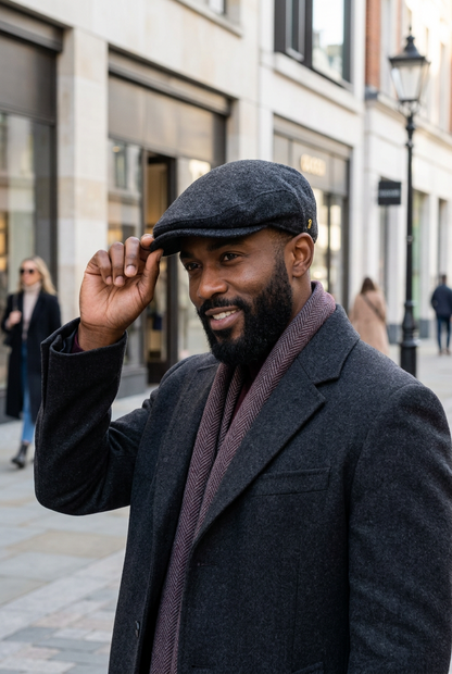 Charcoal Irish Tweed Trinity Cap