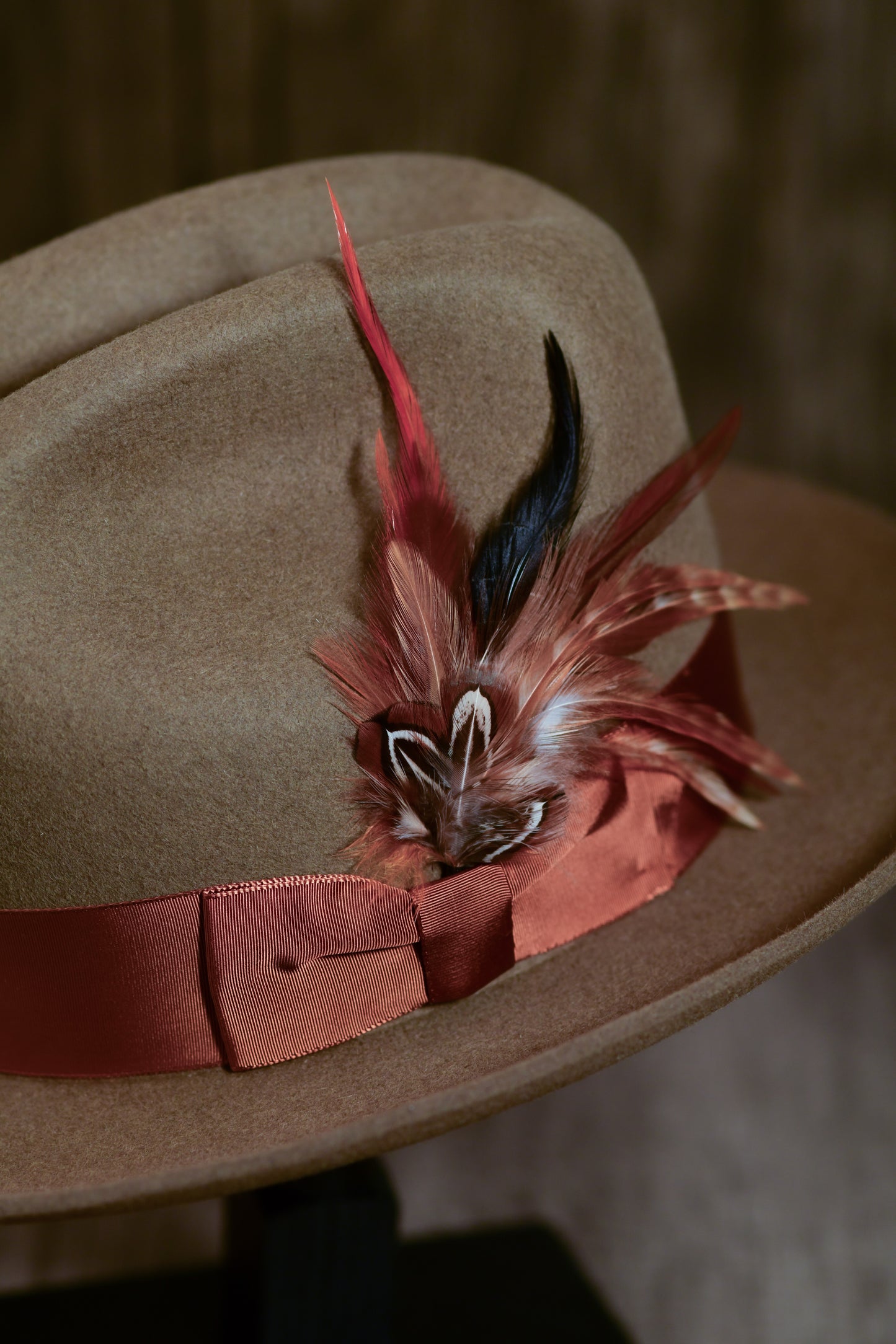 Camel Rabbit Fur Fedora