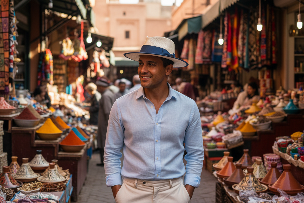 Natural Panama Straw Fedora