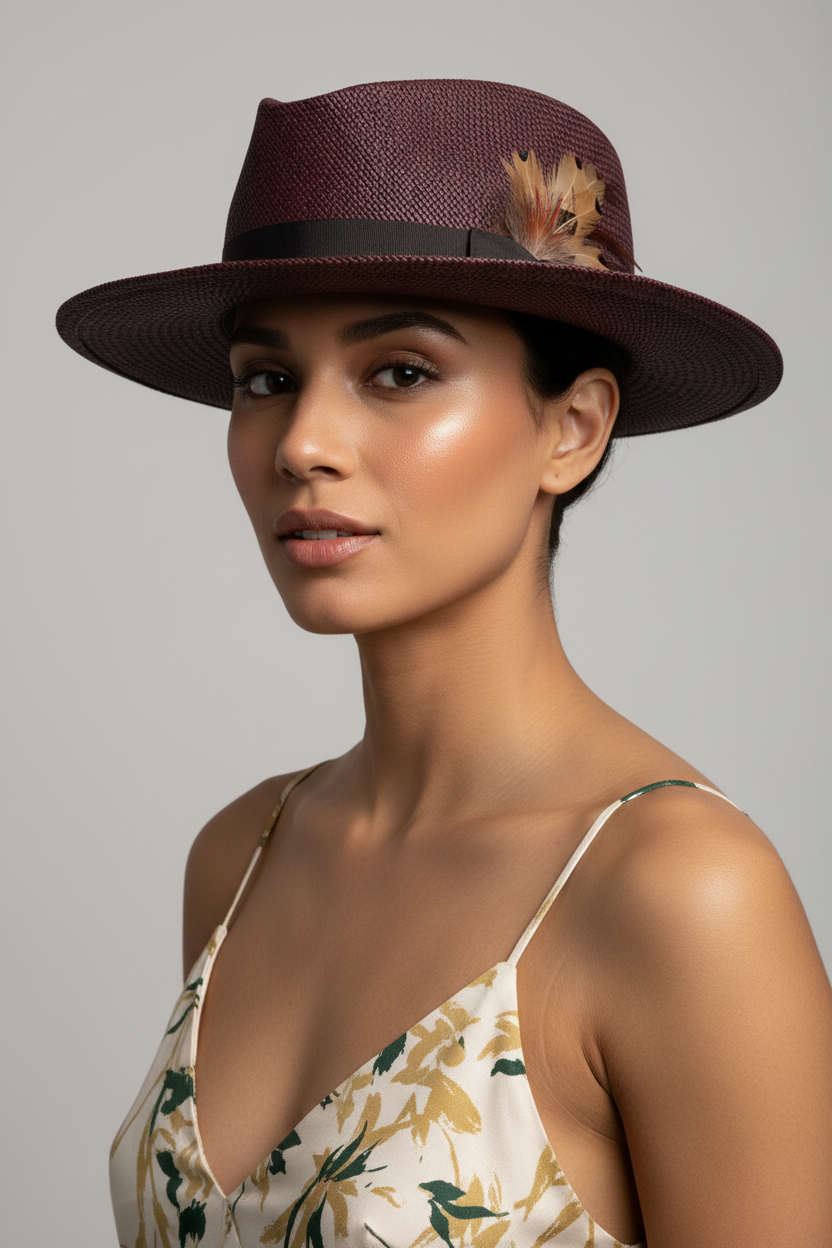 Chocolate Brown Panama Fedora