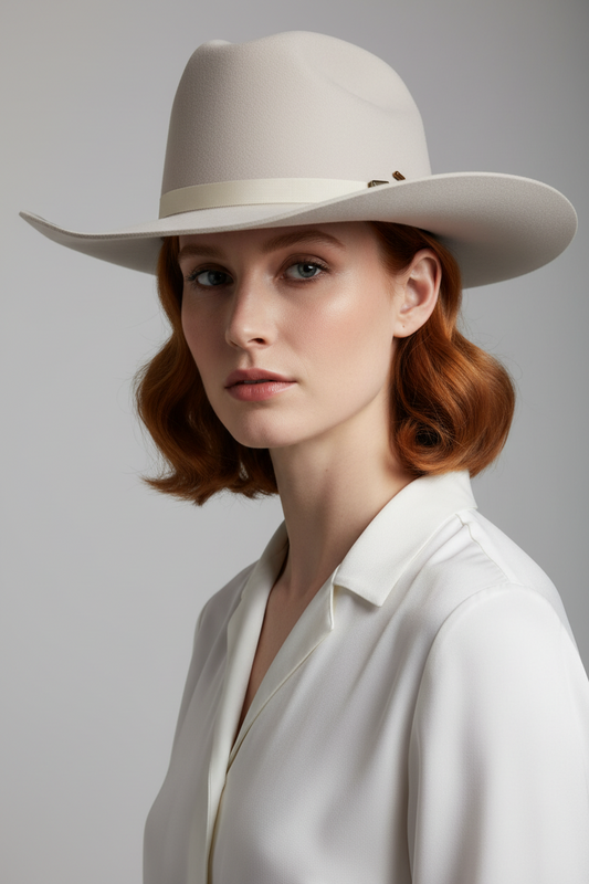 Bone Rabbit Fur Fedora