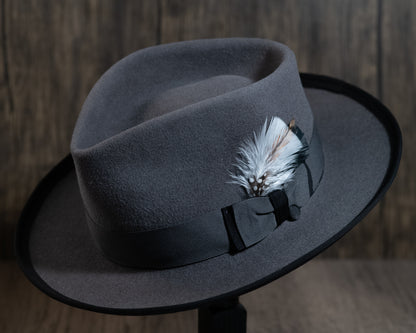 Gunmetal Coypu Fur Fedora