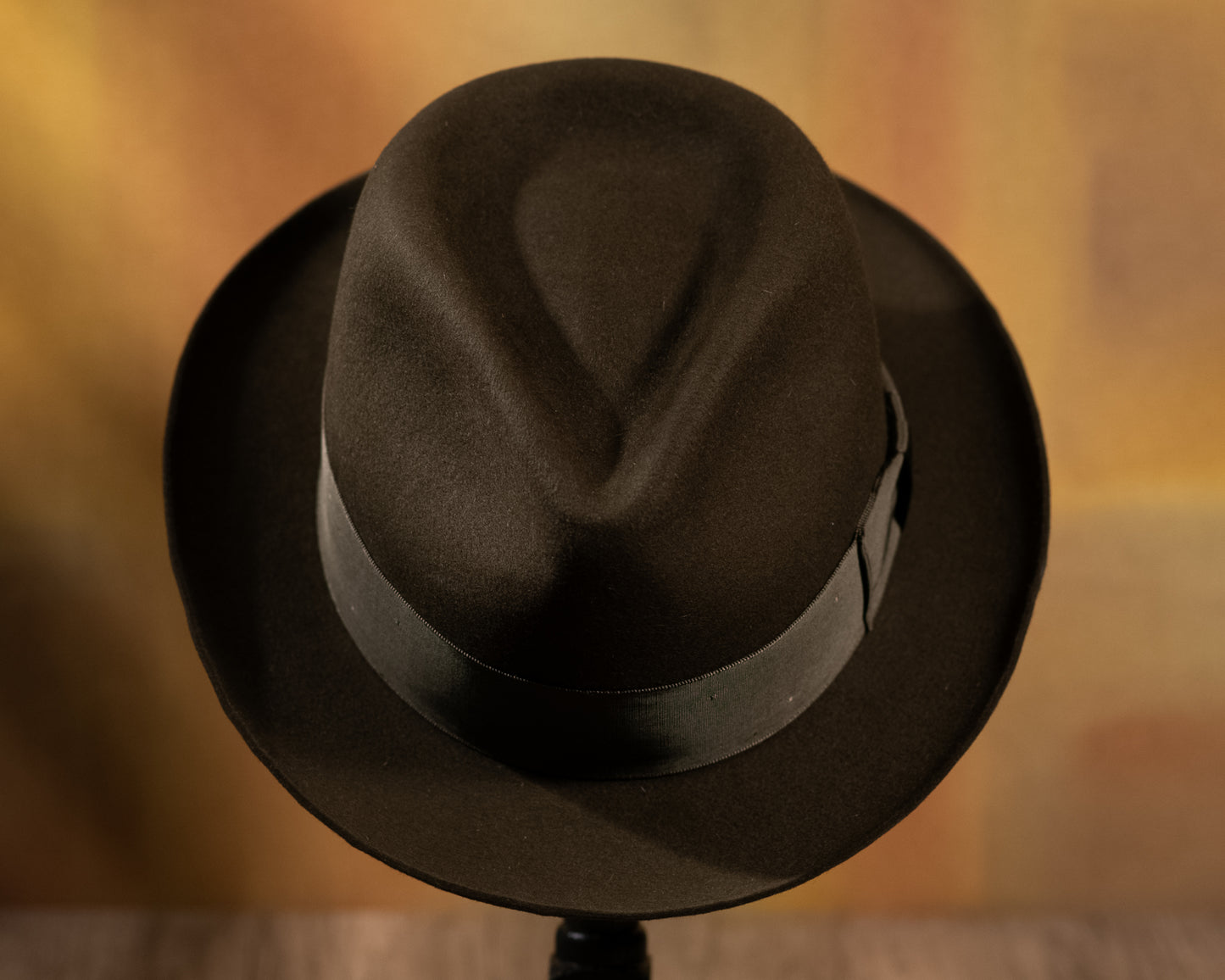 Olive Beaver Fur Fedora