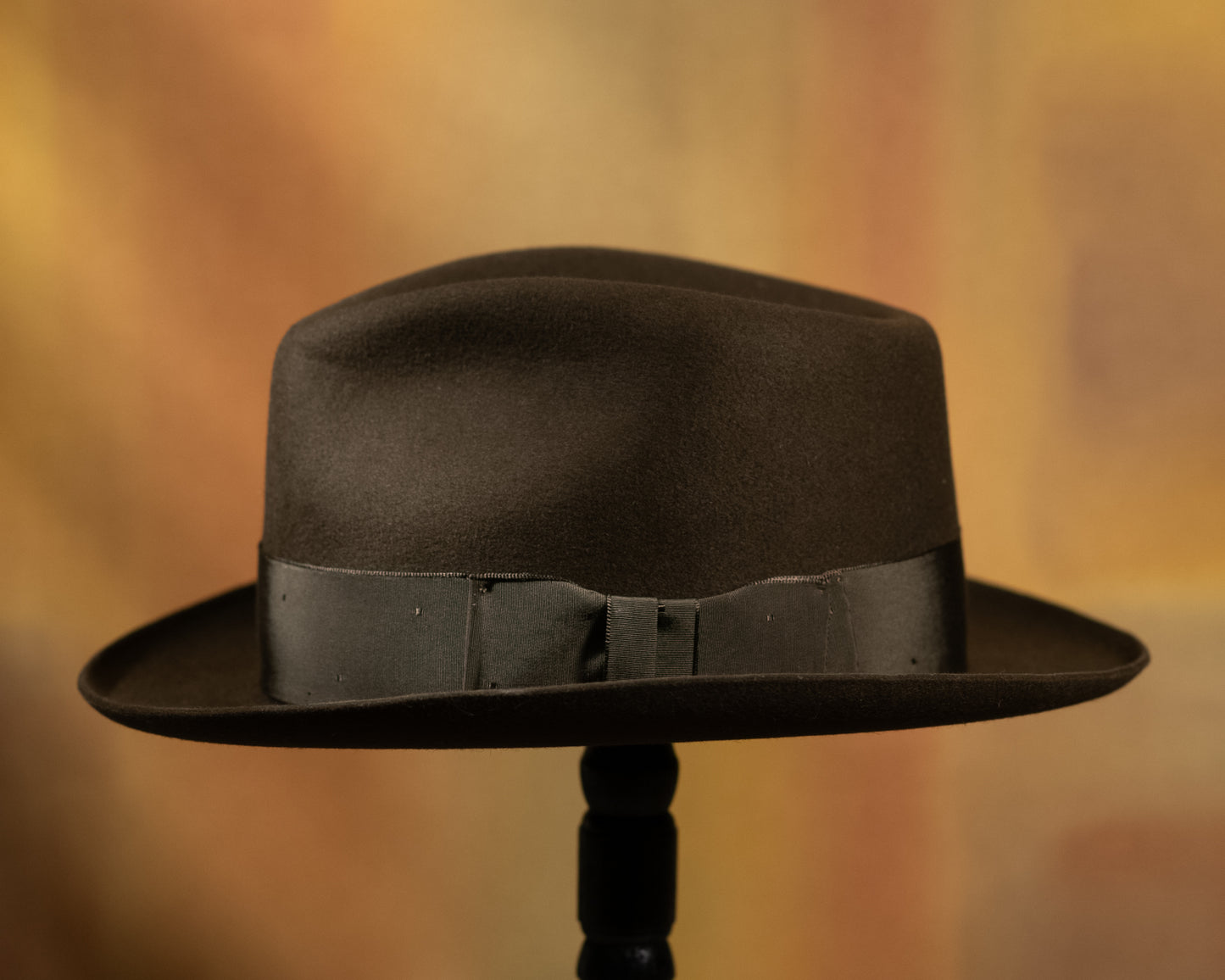 Olive Beaver Fur Fedora