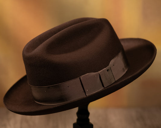 Dark Brown Beaver Fur Fedora