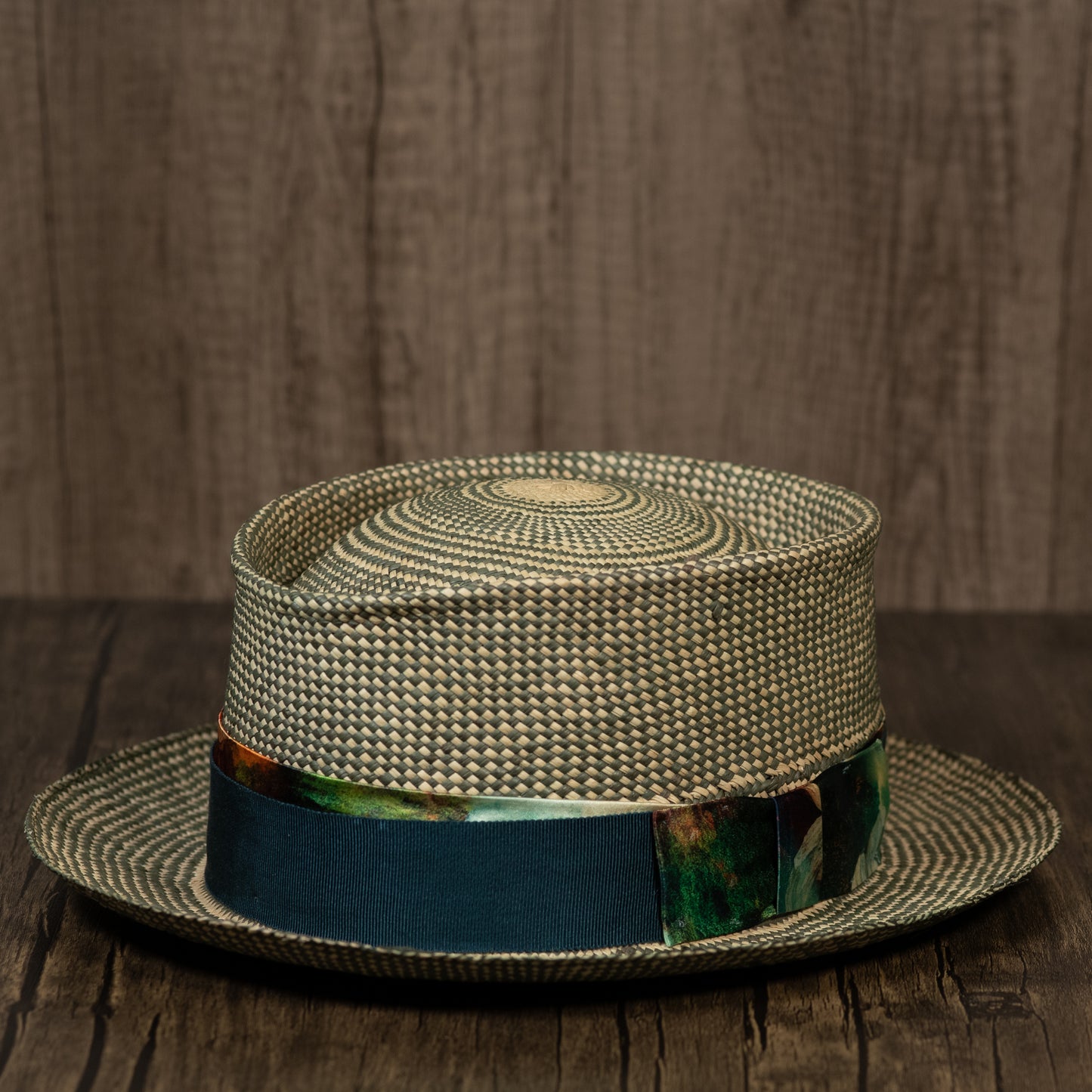 Loden/Natural Panama Straw Hat