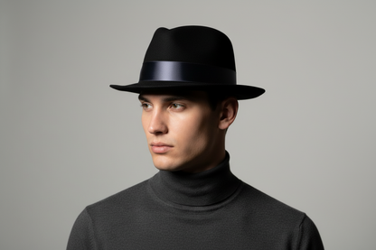 Black Rabbit Fur Fedora