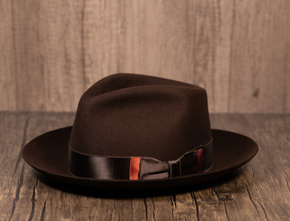 Dark Brown Beaver Fur Fedora