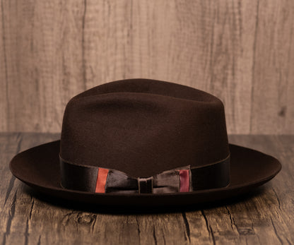 Dark Brown Beaver Fur Fedora