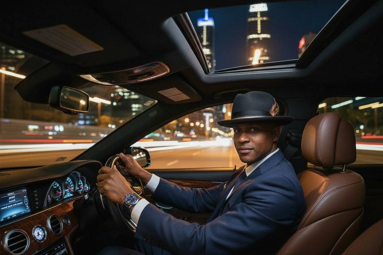 Black Rabbit Fur Fedora