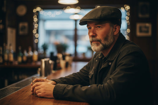 Black Trinity Linen Cap by Mucros Weavers