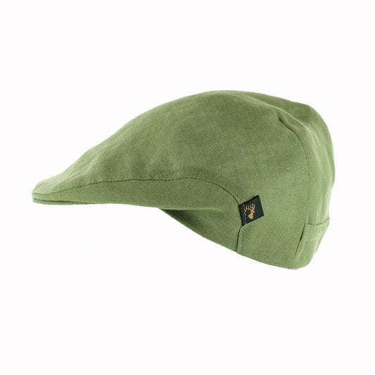 Green Trinity Linen Cap 20 by Mucros Weavers