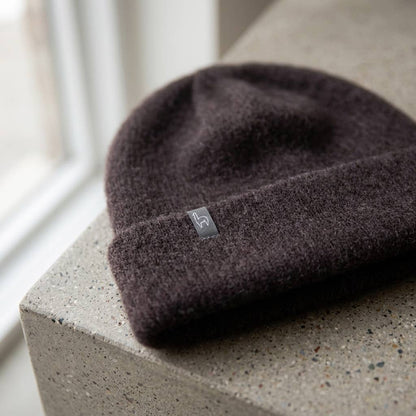 Brushed Alpaca Beanie - Blackberry