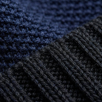 Alpaca Trail Cuff Beanie - Ocean Blue