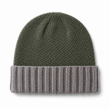 Alpaca Trail Cuff Beanie - Olive