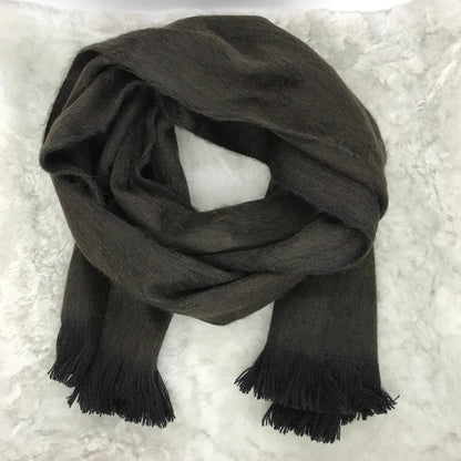 Brown Moose Woven Alpaca Scarf