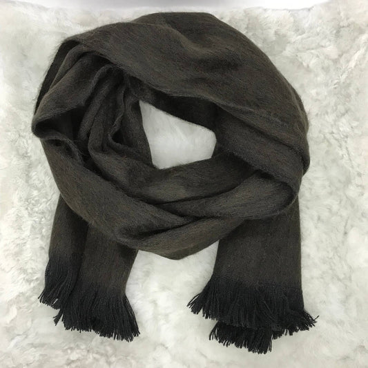 Brown Moose Woven Alpaca Scarf