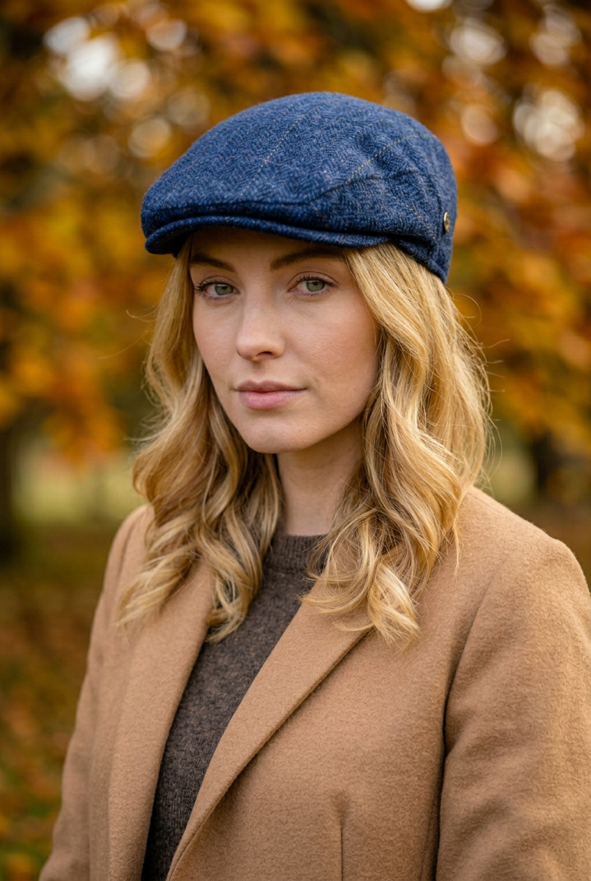 Blue Irish Tweed Trinity Cap
